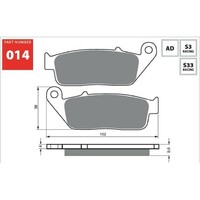 Rear Goldfren Sintered Dual Sport Brake Pad 