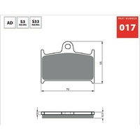 Goldfren Sintered Front Brake Pad   for Triumph Rocket III Roadster 2010-2017
