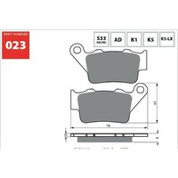 Rear Goldfren Sintered Off Road Brake Pads 