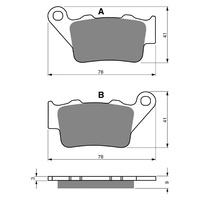 Sintered Off Road Rear Brake Pads for Husqvarna WR360 1992 +  1996 to 2002