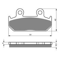 BRAKE PADS GOLDFREN GF025 - S3