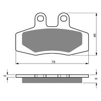 BRAKE PADS GOLDFREN GF026 - K5