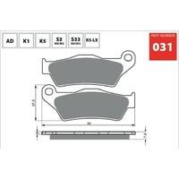 Front Goldfren Sintered Dual Sport Brake Pads