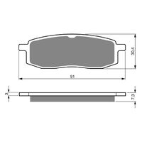 BRAKE PADS GOLDFREN GF043 - K5