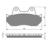 BRAKE PADS GOLDFREN GF049 - S3