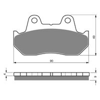 Sintered Front Brake Pads GF049-S3 for Honda CX500T TURBO 1983