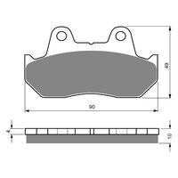BRAKE PADS GOLDFREN GF050 - S3