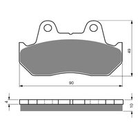 Sintered Rear Brake Pads GF050-S3 for Honda CB750FD 1982
