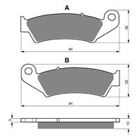 BRAKE PADS GOLDFREN GF052 - S3