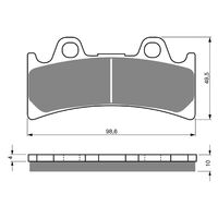 BRAKE PADS GOLDFREN GF054 - S3