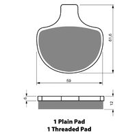 BRAKE PADS GOLDFREN GF057 - S3