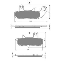 BRAKE PADS GOLDFREN GF065 - K5