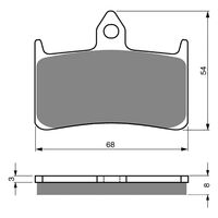 BRAKE PADS GOLDFREN GF069 - S3