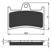 Front Brake Pads Goldfren GF070 - S33