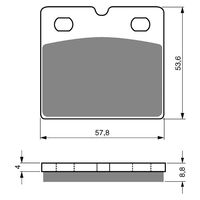 BRAKE PADS GOLDFREN GF072 - S3