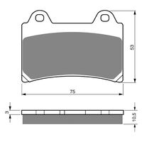 BRAKE PADS GOLDFREN GF073 - S3