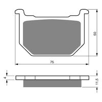 BRAKE PADS GOLDFREN GF075 - S3