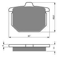 BRAKE PADS GOLDFREN GF080 - S3