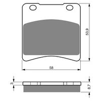 BRAKE PADS GOLDFREN GF085 - S3