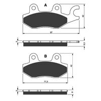 Rear Brake Pads Goldfren GF088 - S3