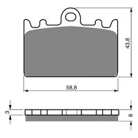 BRAKE PADS GOLDFREN GF090 - S3