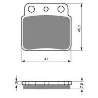 Rear Brake Pads Goldfren GF092 - K5