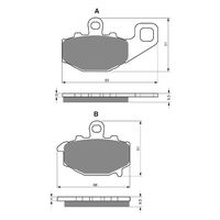 Rear Brake Pads Goldfren GF093 - S3