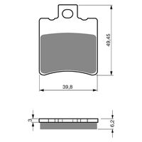 Front Brake Pads Goldfren GF098 - S3