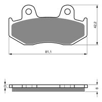 BRAKE PADS GOLDFREN GF102 - K5