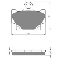 BRAKE PADS GOLDFREN GF113 - S3