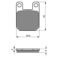 BRAKE PADS GOLDFREN GF121 - K5
