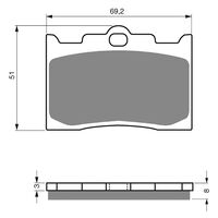 BRAKE PADS GOLDFREN GF132 - S3