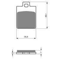 Front Brake Pads Goldfren GF137 - S3