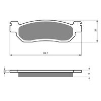 Front Brake Pads for Yamaha YZF-R6 | YZFR6 1999 to 2002 - 2 Sets Req
