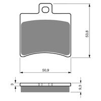 Rear Brake Pads Goldfren GF150 - S3