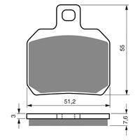 Rear Brake Pads Goldfren GF152 - S3