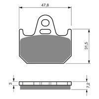 BRAKE PADS GOLDFREN GF158 - S3