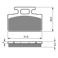 Front Brake Pads Goldfren GF161 - S3
