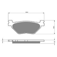 Rear Brake Pads Goldfren GF165 - S3