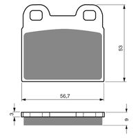 BRAKE PADS GOLDFREN GF166 - S3