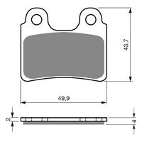 Front Brake Pads Goldfren GF168 - K5