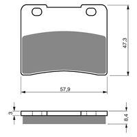 BRAKE PADS GOLDFREN GF172 - S3