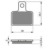 Rear Brake Pads Goldfren GF173 - K5