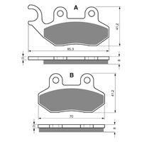 Front Brake Pads Goldfren GF174 - S3