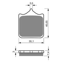 Front Brake Pads Goldfren GF177 - S3