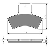 Rear Brake Pads Goldfren for Polaris Magnum 325 2x4 2000 to 2002