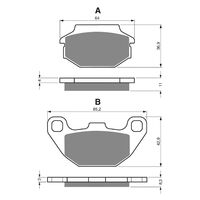 Rear Brake Pads Goldfren GF183 - K5