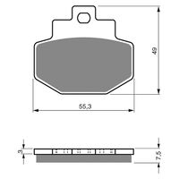 Rear Brake Pads Goldfren GF186 - S3