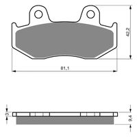Rear Brake Pads Goldfren GF188 - K5