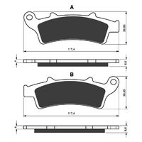 Front Brake Pads Goldfren GF193 - S3